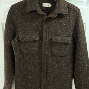 Taylor Stitch Brown Tweed Wool Shirt Jacket